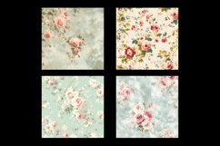 Shabby Chic Flower Digital Paper Patterns Product Image 2