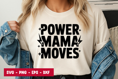 Power Mama Moves Typography SVG PNG Product Image 1