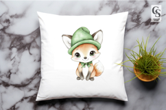Cute Fox Lucky Clover Clipart Sublimation PNG Product Image 2