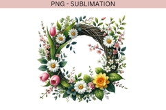 Spring wreath png design for T-shirts Product Image 2