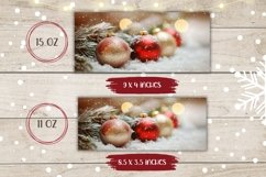Christmas Baubles Mug Wrap, Winter Coffee Mug Design Product Image 2