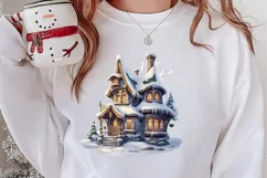 Fairy Christmas House Sublimation Clipart, Fairy Christmas Product Image 2