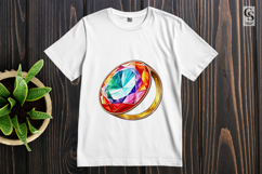 Colorful Gemstone Clipart Sublimation PNG Product Image 2