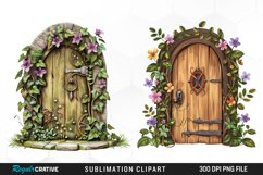 Flower Fairy Door Clipart Bundle Product Image 3