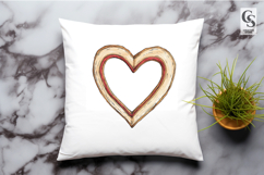 Rustic Wooden Heart Frame Clipart PNG Product Image 3