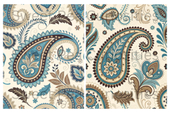 Paisley, Blue, Papers, Junk Journal Product Image 2