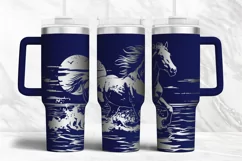 40oz Tumbler laser svg Horse wrap|Engraved Horse Product Image 2
