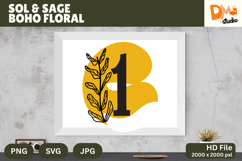Sol &amp; Sage Boho Floral Monogram Product Image 1