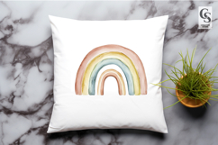 Watercolor Pastel Rainbow Clipart PNG Product Image 2
