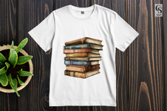 Antique Book Stack Clipart Sublimation PNG Product Image 2