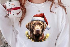Dog Christmas Lights Sublimation Clipart, Chritsmas PNG Product Image 2