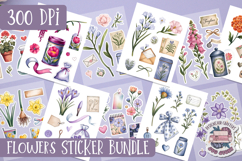 Flower sticker Sheet Bundle 103 Sheets Flowers Summer Spring Product Image 2