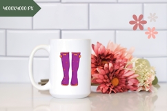 Hand Drawn Fall Illustration, Cartoon Rubber Boots PNG Product Image 2