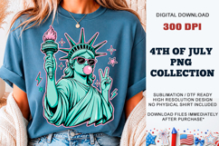 Bubble Gum Liberty PNG | Cool Statue of Liberty DTF Product Image 3