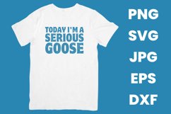 Today I&#039;m A Serious Goose Funny Humor SVG Product Image 2