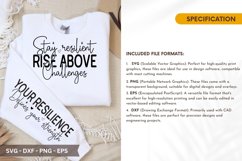 Stay resilient rise above challenges - Sleeve T-Shirt Product Image 2