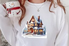Fairy Christmas House Sublimation Clipart, Fairy Christmas Product Image 2
