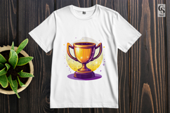 Golden Trophy Cup Clipart Sublimation PNG Product Image 2