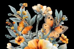 Butterflies With Flowers Clipart Bundle Product Image 3