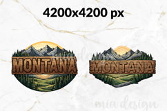 Montana State PNG, Vintage Big Sky Country Elk Sublimation Product Image 2
