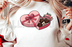 Heart Shaped Box Of Chocolates With Flowers For Valentines Product Image 2