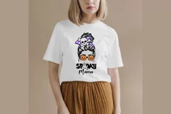 Halloween Spooky Mom svg, Messy Bun svg, Mom Life png Product Image 2