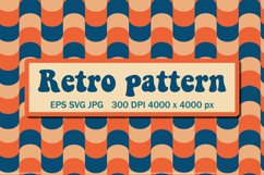 Geometric vintage pattern with waves in the style of the 60s Product Image 1