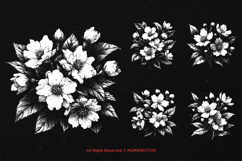 10 Bundle Dark Art Jasmine Flower White Flower Bouquet Product Image 3