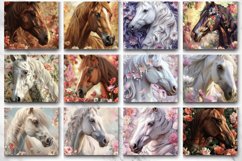 3D Horse with Flowers Tumbler wrap Bundle Product Image 2