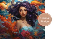 Mermaid Tumbler Sublimation 20 oz, Mermaid Wrap Design PNG Product Image 2