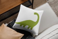 Cute Green Dinosaur Embroidery Design Product Image 2