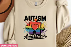 AUTISM Awareness PNG, Autism Sublimation PNG Product Image 1