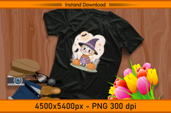 Cute Scarecrow Witch Sublimation Design PNG Product Image 2