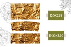 Gold Paper Tumbler Design, Gold 40 Oz Tumbler Sublimation Product Image 2