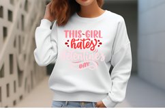 This girl hates velentine&#039;s day SVG Product Image 2