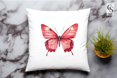 Watercolor Red Butterfly Clipart Sublimation PNG Product Image 2