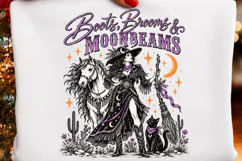 Spurs and Spells Witch PNG, Western Cowgirl Witch Halloween Product Image 2