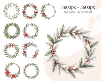 Vintage Christmas Frames Clipart Bundle | 30 PNG Borders Product Image 3