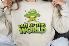 Out of this world PNG, Funny UFO Alien Sublimation PNG Product Image 2