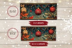Christmas Balls Mug Wrap, Vintage Christmas Mug Product Image 2