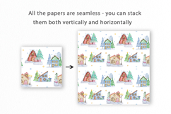 Christmas House Seamless Pattern, Digital Paper Product Image 2