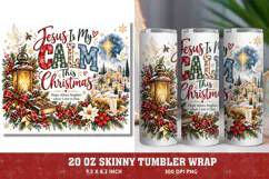 Praise the Lord 20oz Tumbler Wrap, Christian Christmas Nativ Product Image 1