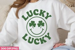 Lucky Lucky PNG, Groovy ST Patricks Sublimation PNG Product Image 1