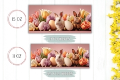 Floral Easter Mug Sublimation, Easter Animals Mug Wrap Product Image 2