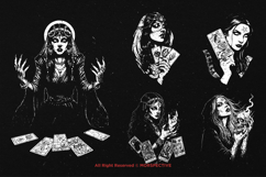 10 Bundle Dark Art Fortune Teller Sorcery Magical Tarot Product Image 3