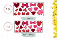 Cartoon Love Hearts Mug Design, Cherry Mug Template Product Image 2
