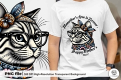 Stylish Cat Mom Illustration Bundle Mother&#039;s Day Sublimation Product Image 11