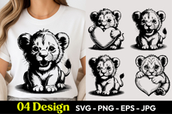 Kawaii Lion Cartoon SVG PNG Product Image 1