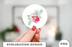 Watercolor Tropical Flowers Bouquet png Product Image 2