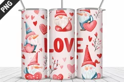 Valentine Gnome Tumbler Design | Valentine's Day Tumbler Product Image 3